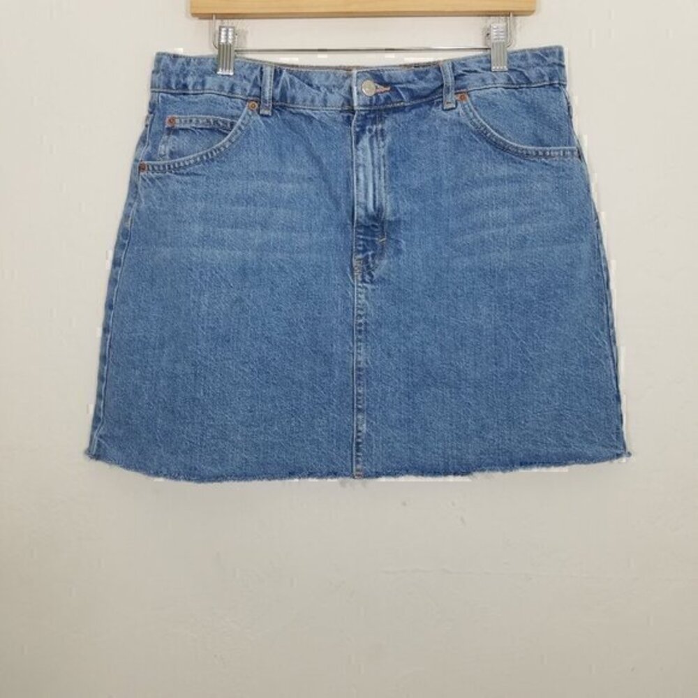 Topshop Denim Mini Skirt Blue Size 12